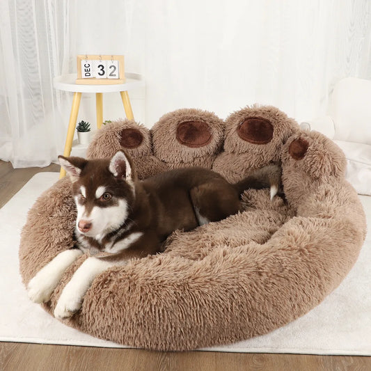 Cosy Paw-Shaped Dog Bed: A Snug Haven for Your Furry Friend.