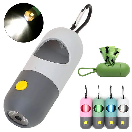 Portable Dog Poop Bag with LED light!