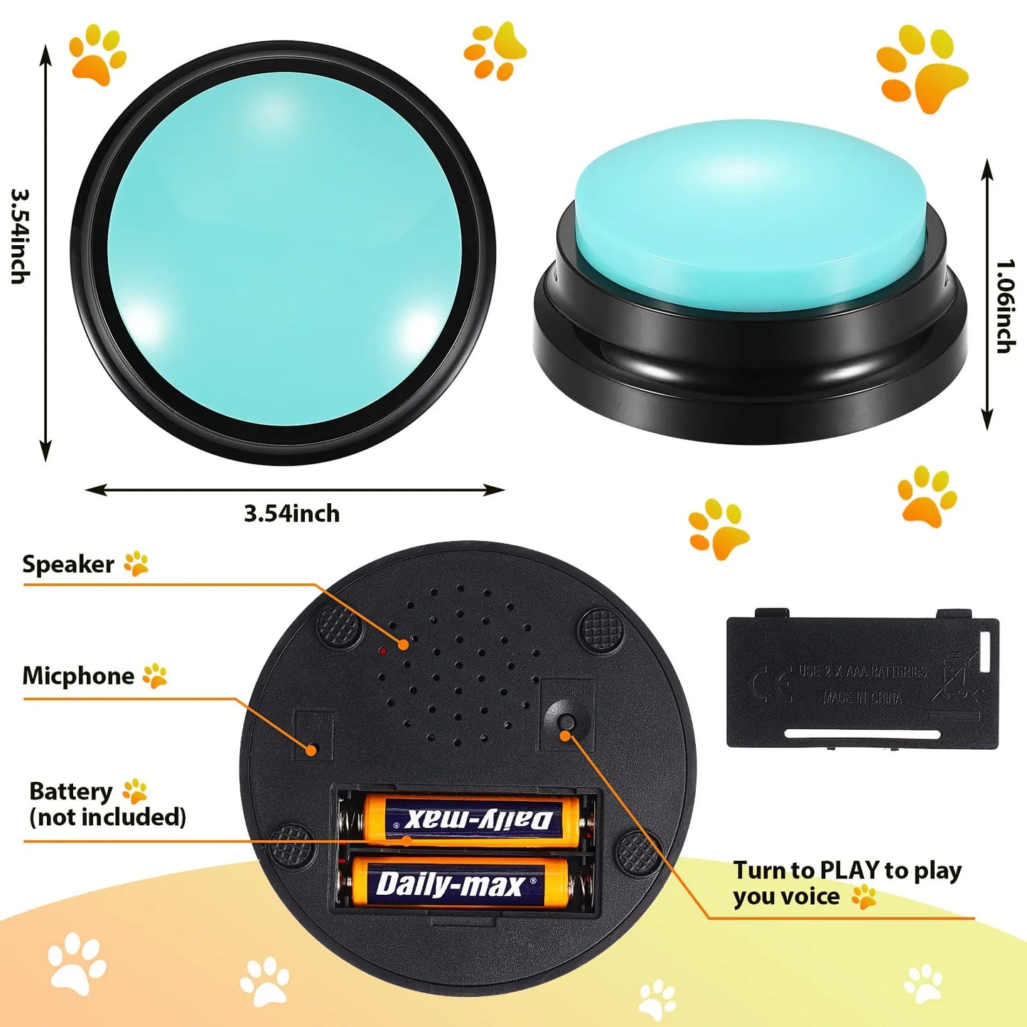 "Buttons" Interactive Dog Toy and Training Aid